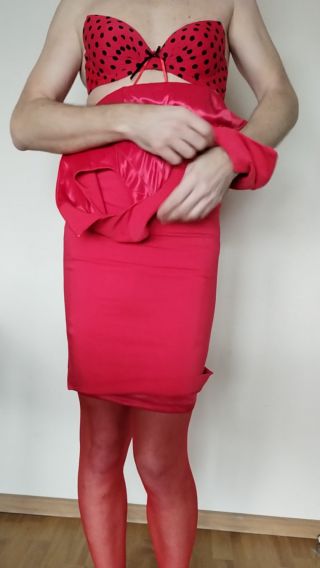 red lingerie sissygasm.mp4